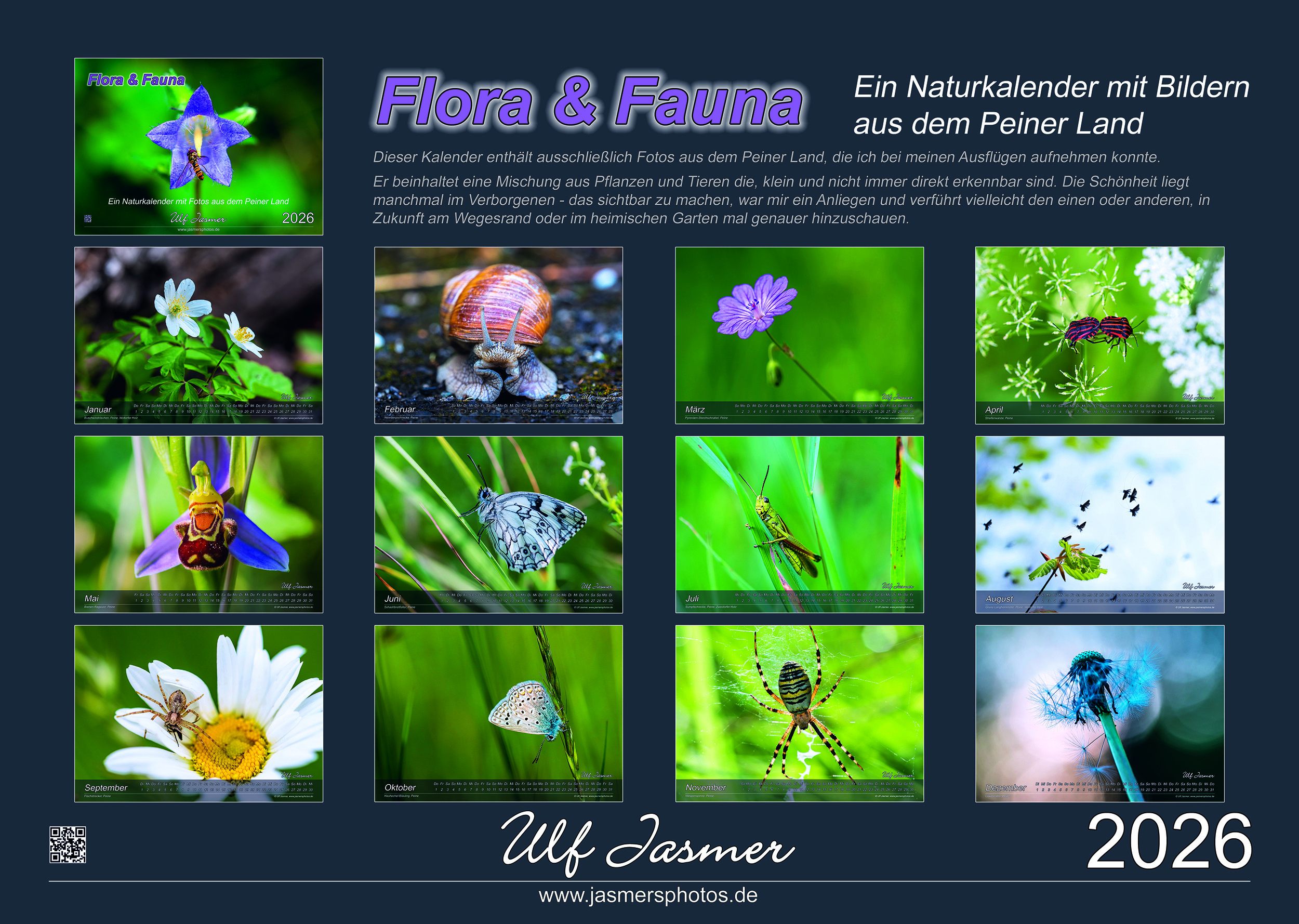 Kalender Flora & Fauna 2026 Übersicht